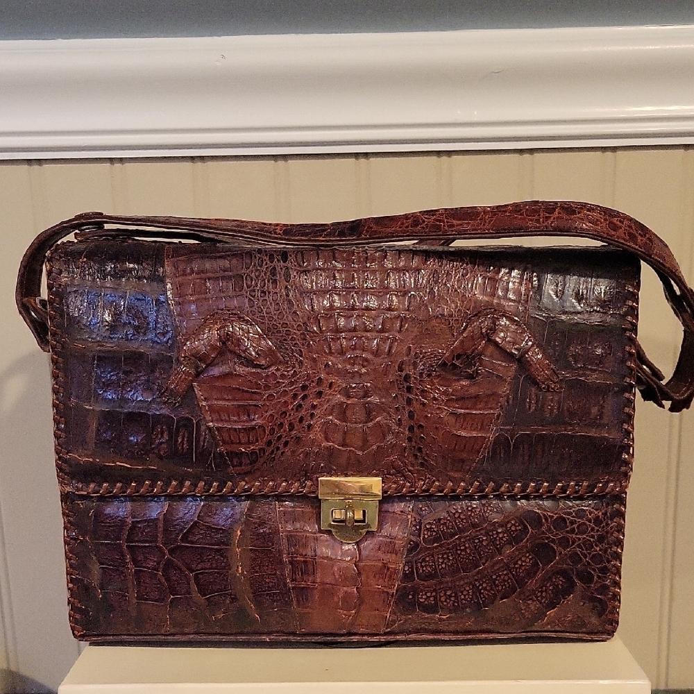 Vintage Alligator Handbag